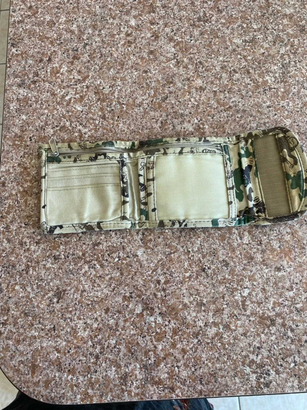 French Connection Green Camouflage Canvas Wallet